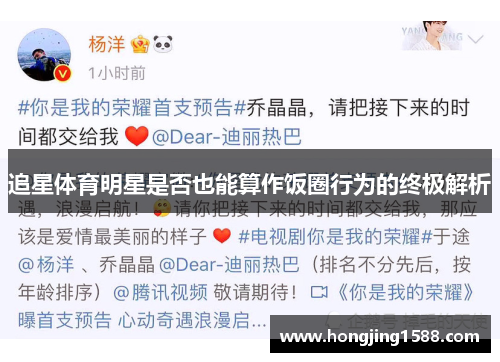 追星体育明星是否也能算作饭圈行为的终极解析